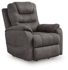 3 Brothers Decor - Ashley Furniture - Snowfield Living Room - Power Lift Recliner / Gunmetal - 1760912