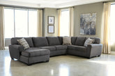 3 Brothers Decor - Ashley Furniture - Ambee Sectional - RAF 3-Piece Sectional with Chaise - 28620S1