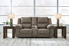 3 Brothers Decor - Ashley Furniture - Laresview Living Room - DBL Rec Loveseat w/Console - 3720394