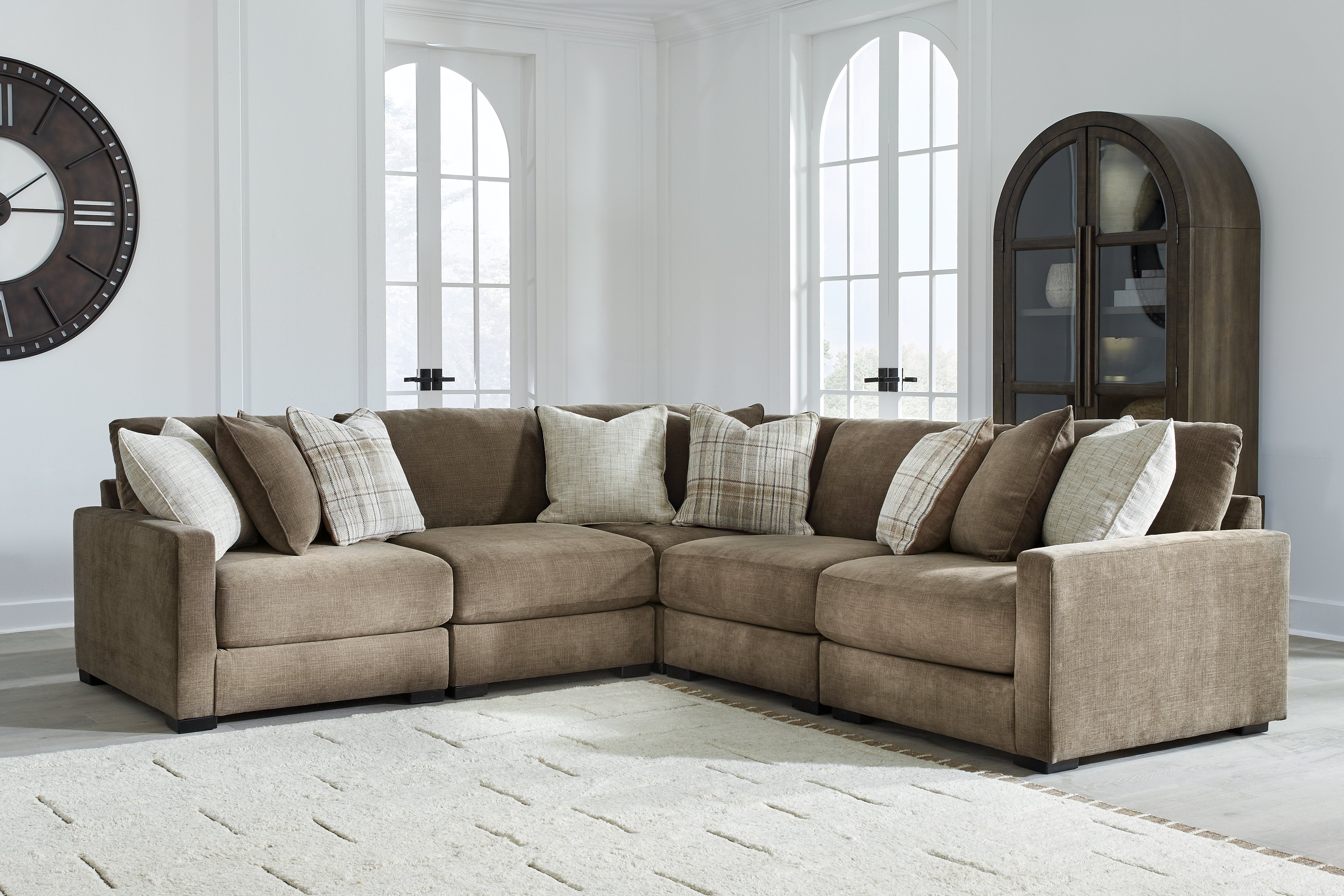 3 Brothers Decor - Ashley Furniture - Camellia-Court Sectional - RAF 5-Piece Sectional - 68207S17