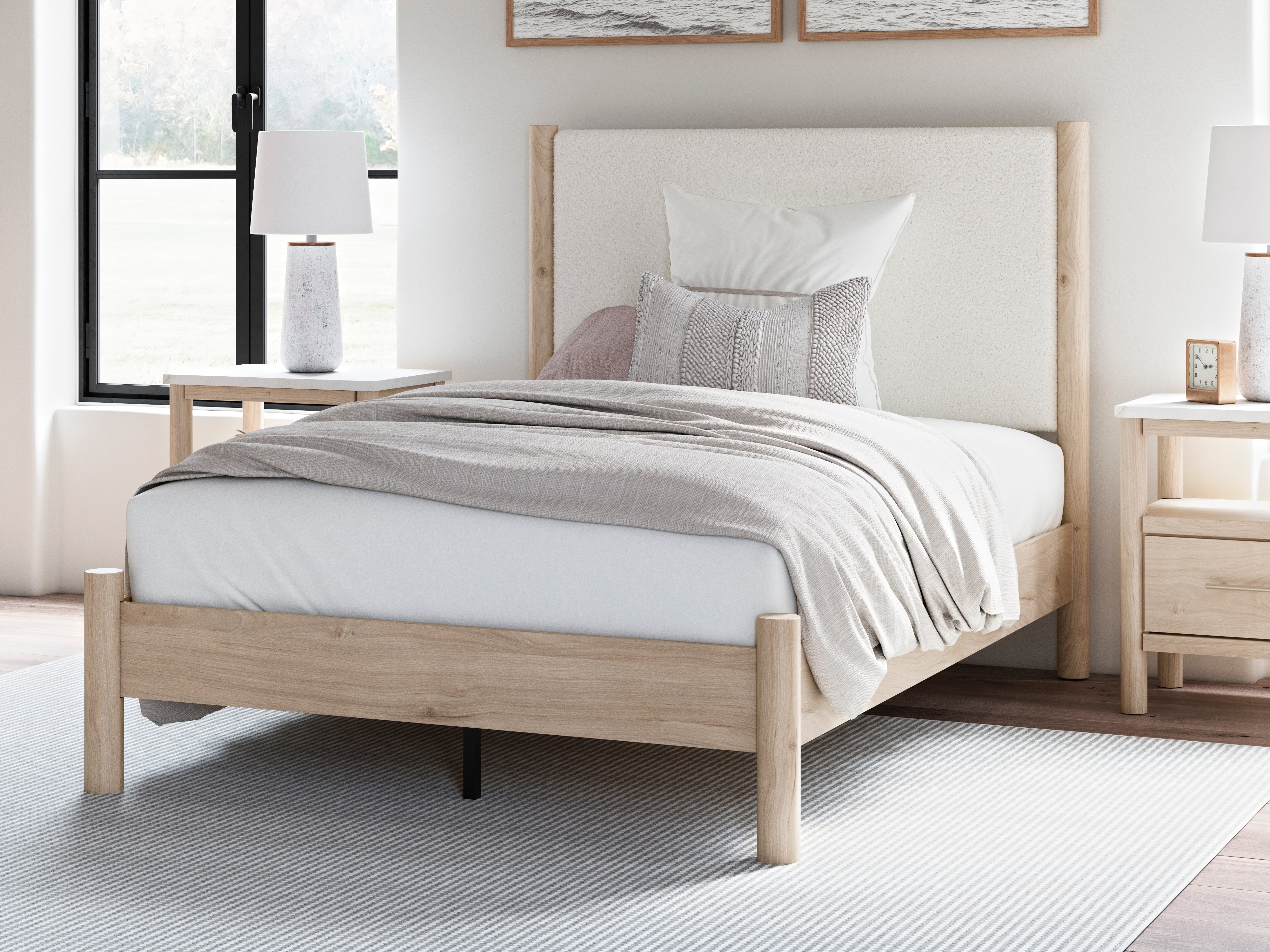 3 Brothers Decor - Ashley Furniture - Cadmori Bedroom - Full Upholstered Panel Bed - B2615B8