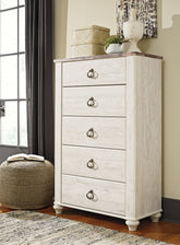 3 Brothers Decor - Ashley Furniture - Willowton Bedroom - Five Drawer Chest - B267-46