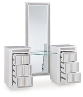 3 Brothers Decor - Ashley Furniture - Chalanna Vanity with Mirror - Vanity with Mirror - B822B7