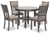 3 Brothers Decor - Ashley Furniture - Wrenning Dining Room - DRM Counter Table Set (5/CN) / Gray - D425-223
