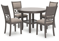 3 Brothers Decor - Ashley Furniture - Wrenning Dining Room - DRM Counter Table Set (5/CN) / Gray - D425-223