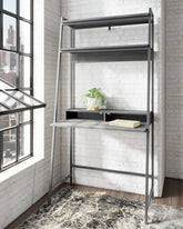 3 Brothers Decor - Ashley Furniture - Yarlow Office Desk - Home Office Desk and Shelf - H215-27