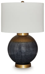 3 Brothers Decor - Ashley Furniture - Adara Lighting - Metal Table Lamp (1/CN) / Blue/Gold Finish - L207564