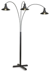 3 Brothers Decor - Ashley Furniture - Sheriel Lighting - Metal Arc Lamp (1/CN) / Black - L725059