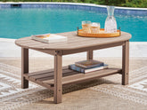 3 Brothers Decor - Ashley Furniture - Grover Beach Outdoor - Oval Cocktail Table - PCP422-700