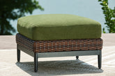 3 Brothers Decor - Ashley Furniture - Horizon Hall Outdoor - Ottoman with Cushion - P572-814
