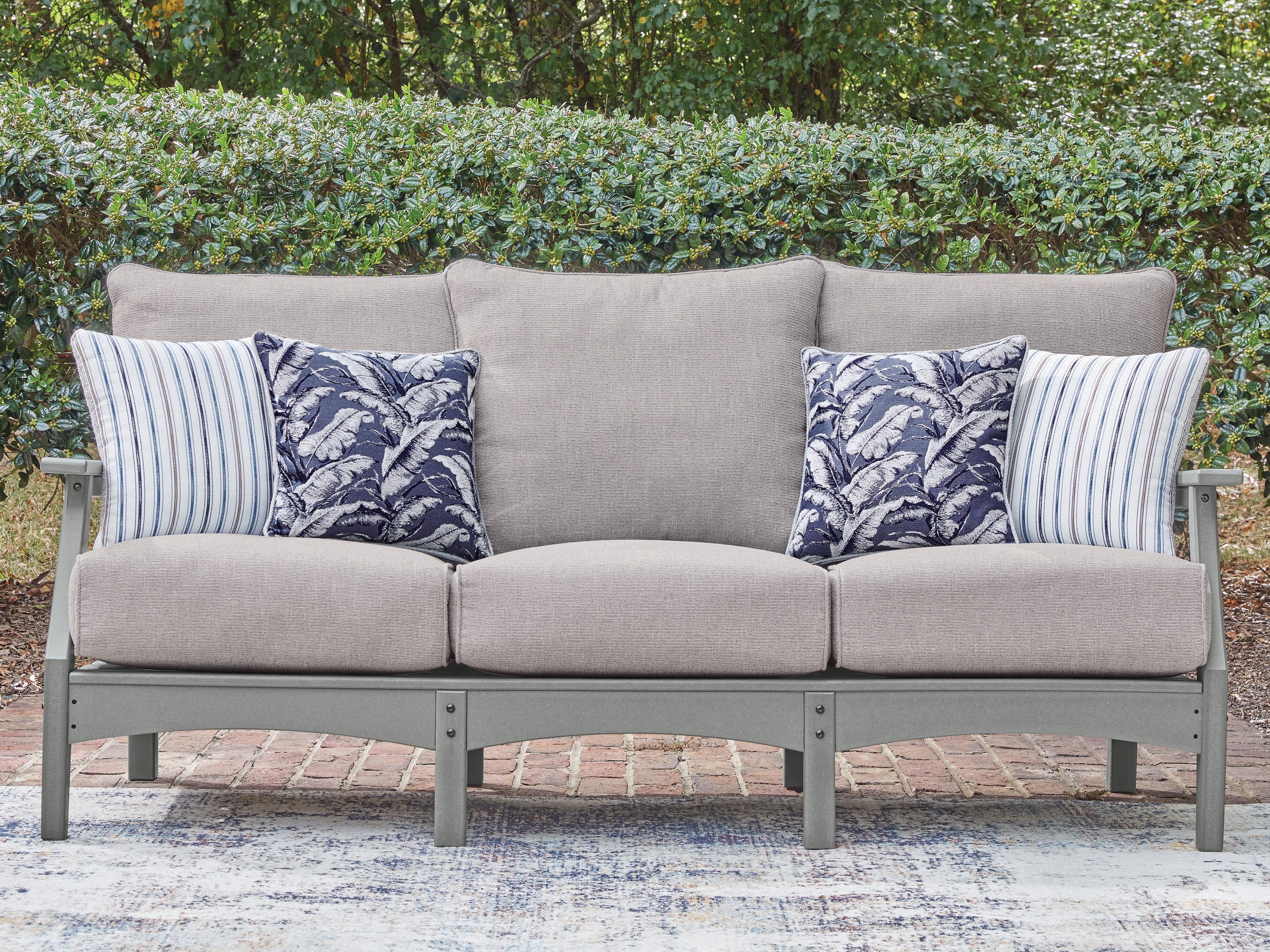 3 Brothers Decor - Ashley Furniture - Cove Beach Outdoor - Sofa with Cushion - PCP803-838