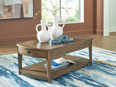 3 Brothers Decor - Ashley Furniture - Burkbyer Coffee Table - Rectangular Cocktail Table - T513-1