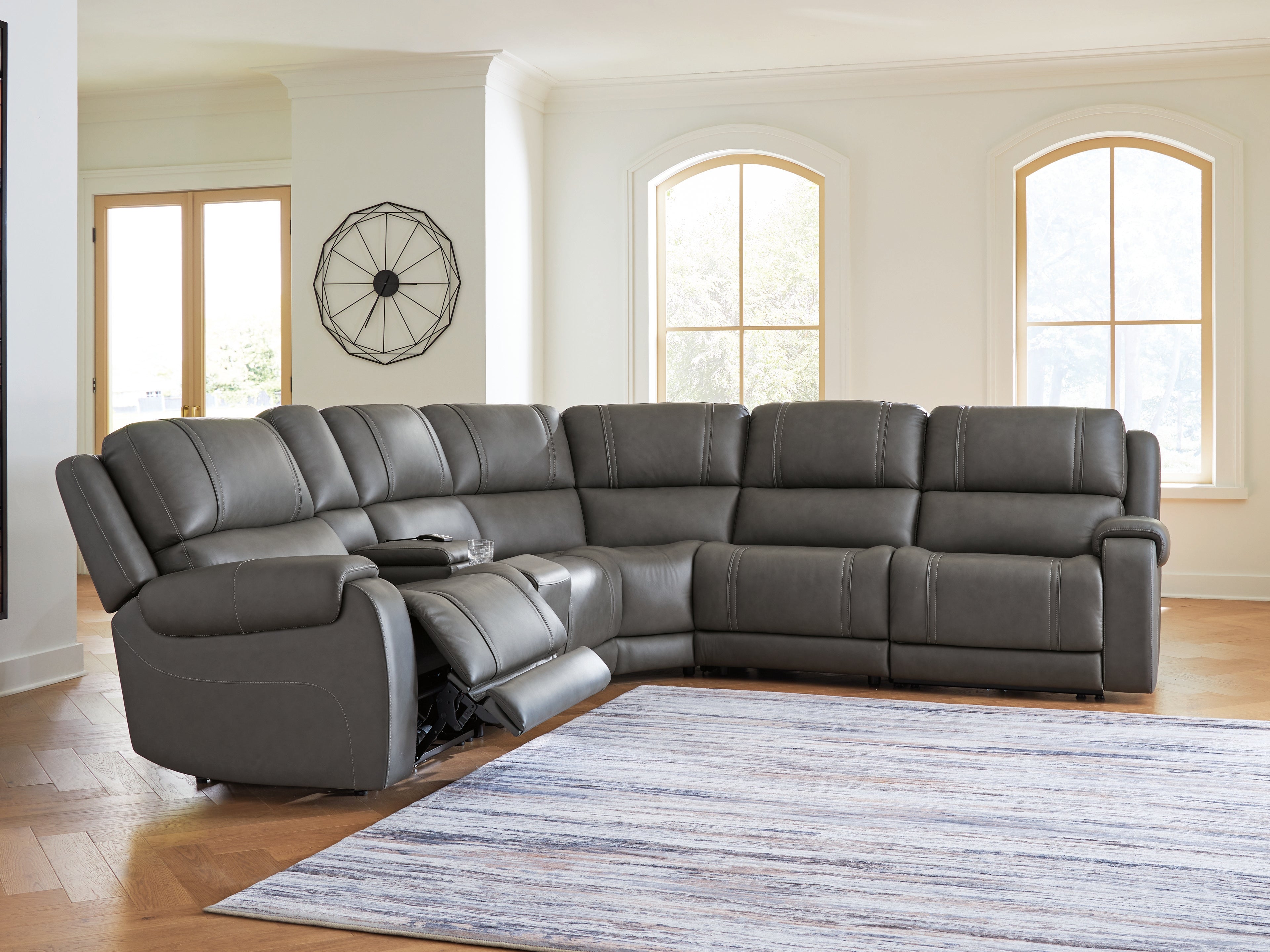3 Brothers Decor - Ashley Furniture - 5Z - Pittson Sectional - 6-Piece Power Reclining Sectional - PCU12600S5