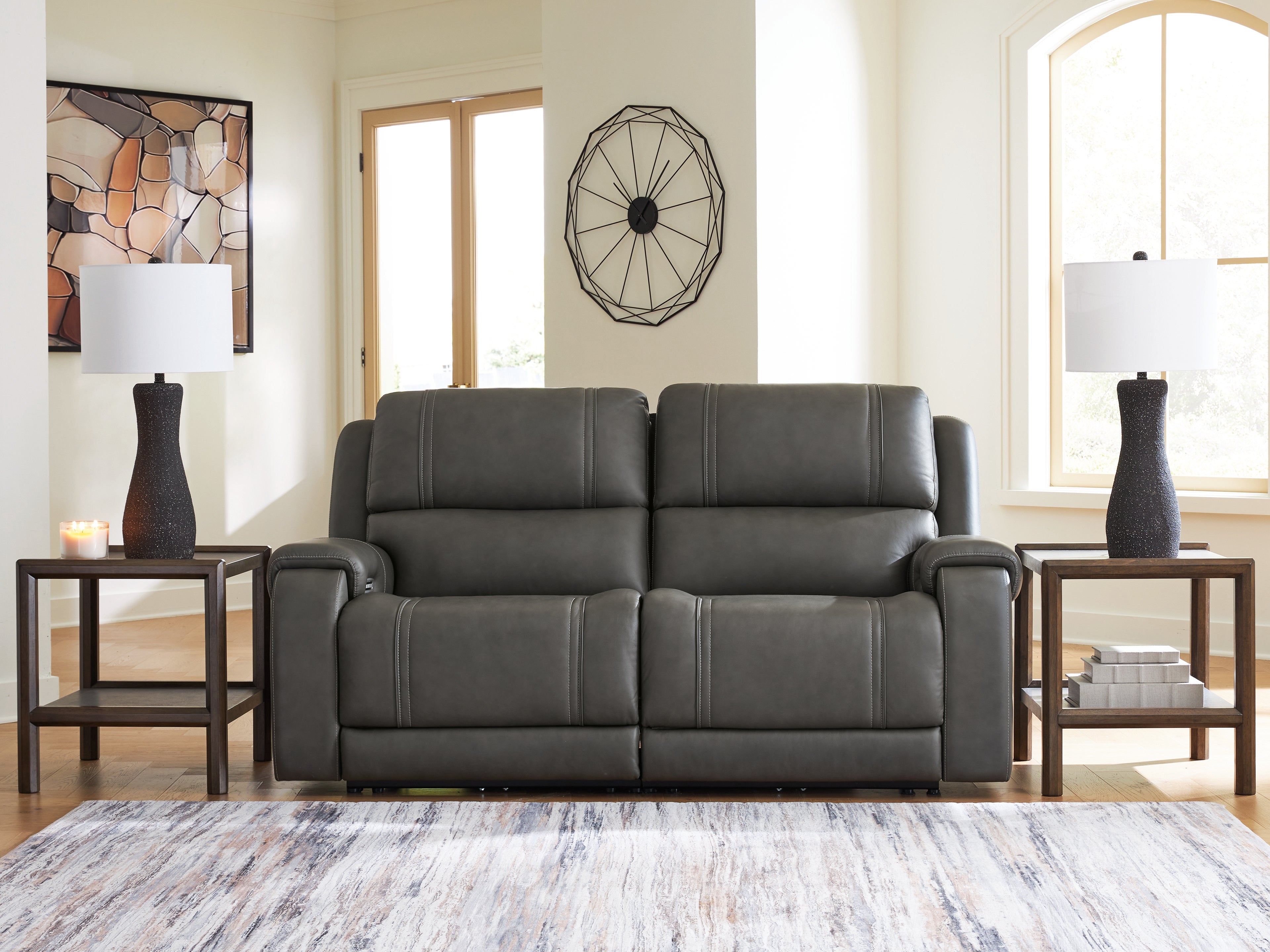 3 Brothers Decor - Ashley Furniture - 5Z - Pittson Sectional - 2-Piece Power Reclining Sectional Loveseat - PCU12600S1