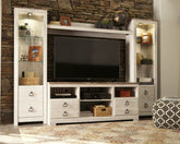 3 Brothers Decor - Ashley Furniture - Willowton Entertainment Center - 4-Piece Entertainment Center - W267W3