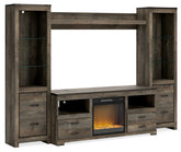 3 Brothers Decor - Ashley Furniture - Trinell 4-Piece Entertainment Center with Electric Fireplace - 4-Piece Entertainment Center with Electric Fireplace - W446W10