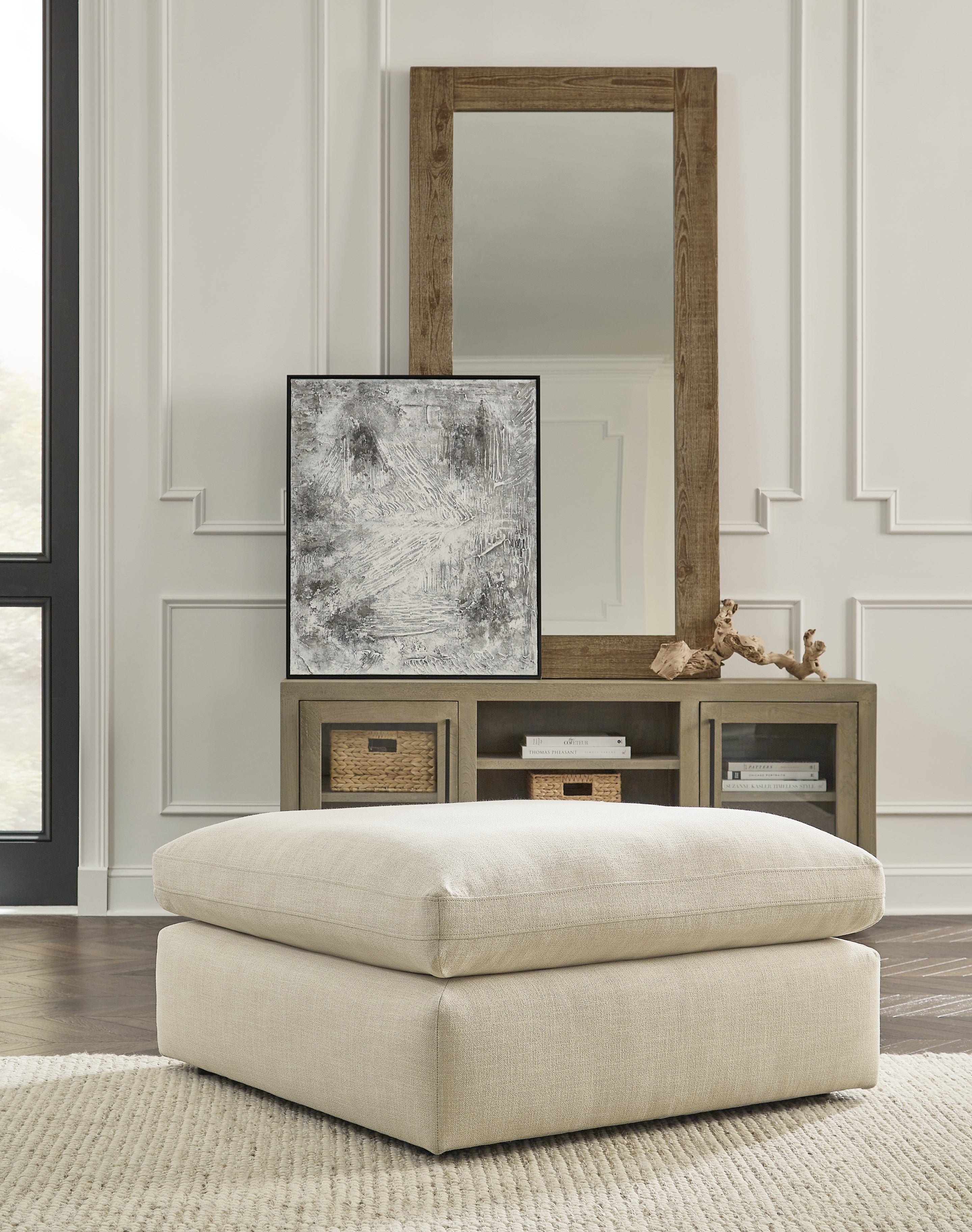 3 Brothers Decor - Ashley Furniture - Elyza Living Room - Oversized Accent Ottoman / Linen - 1000608