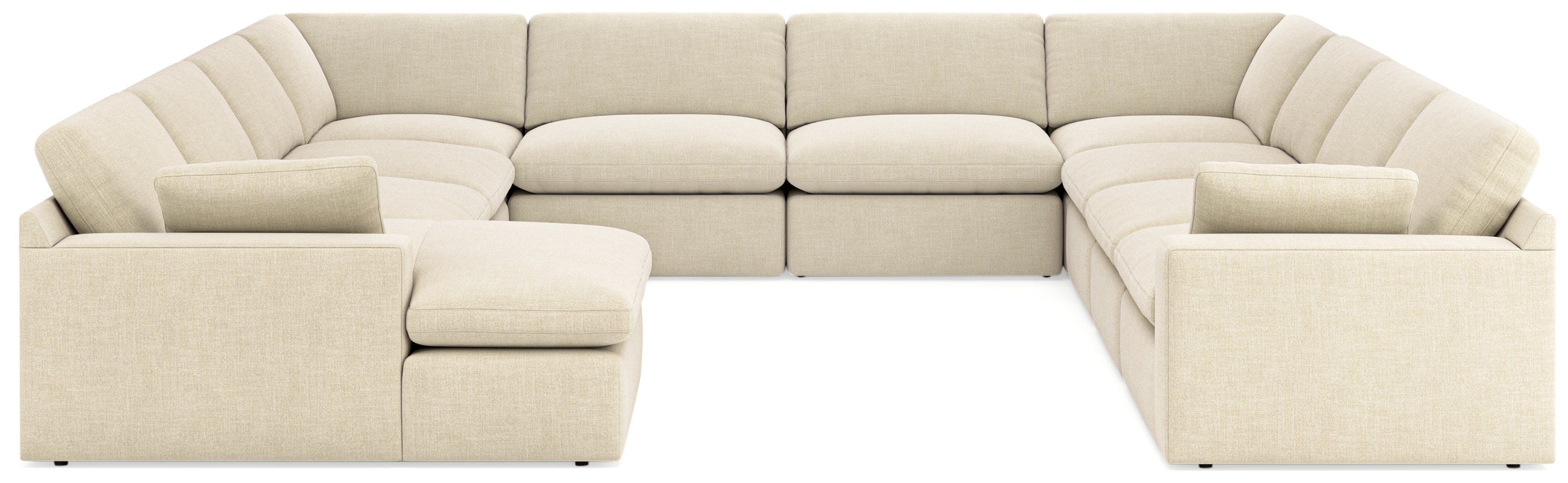 3 Brothers Decor - Ashley Furniture - Elyza Sectional - RAF 10-Piece Sectional / Linen - 10006S8