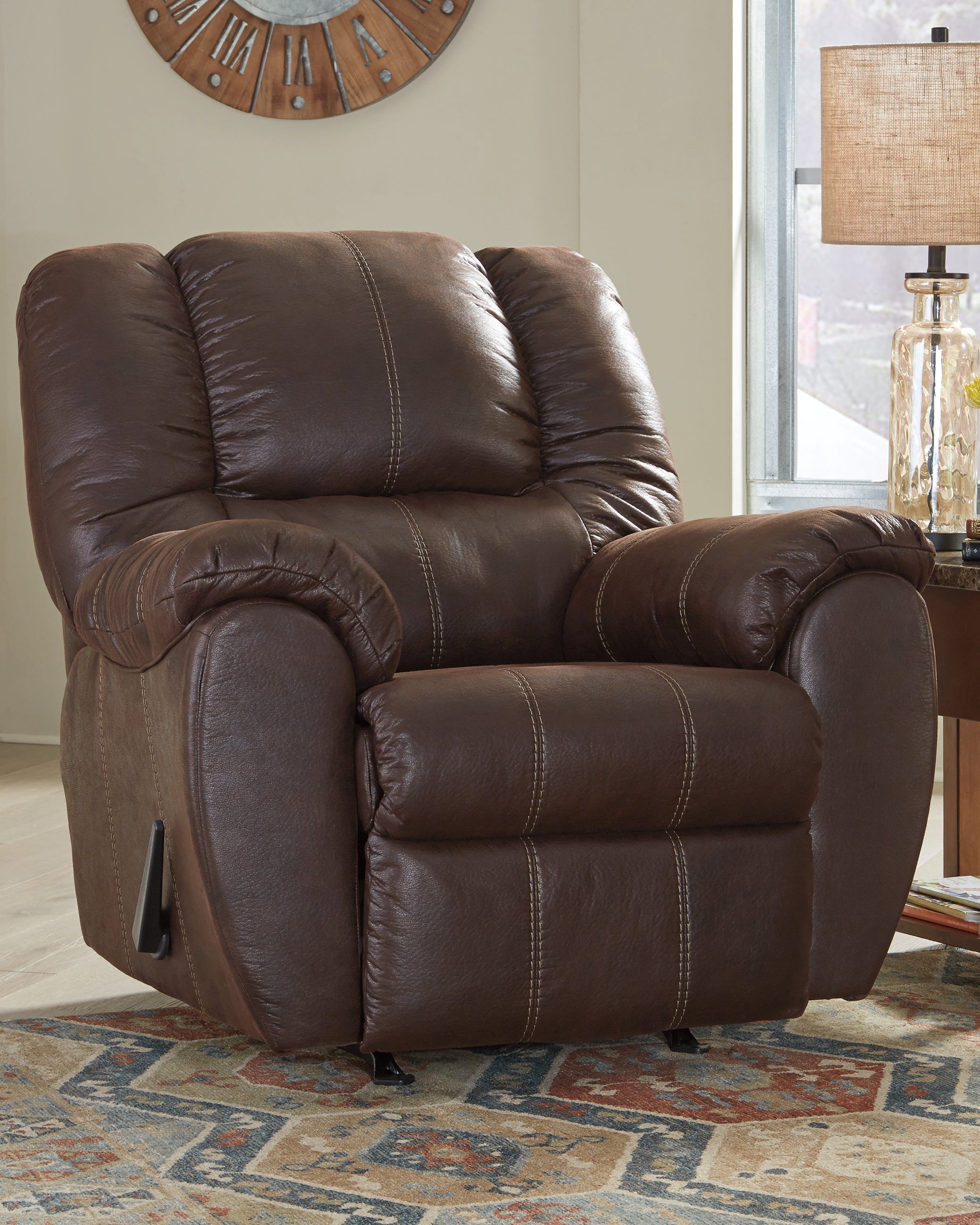 3 Brothers Decor - Ashley Furniture - McGann Living Room - Rocker Recliner / Walnut - 1030125