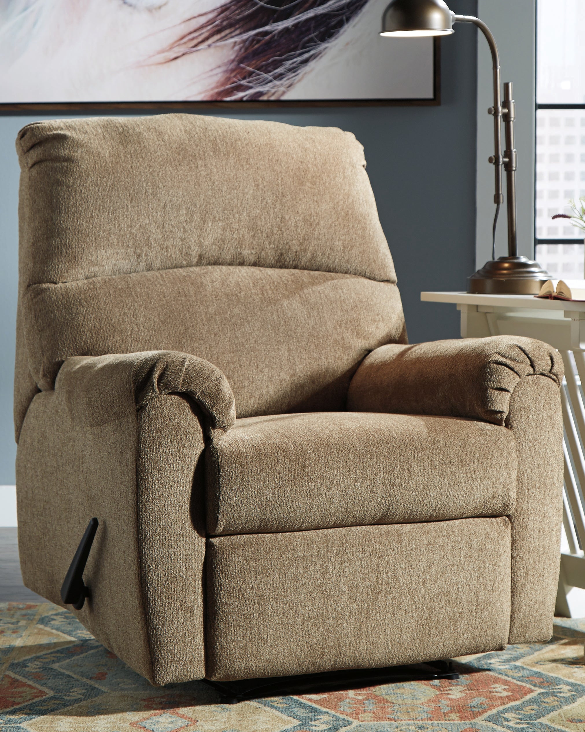 3 Brothers Decor - Ashley Furniture - Nerviano Living Room - Zero Wall Recliner / Mocha - 1080129
