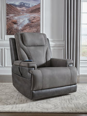 3 Brothers Decor - Ashley Furniture - 4Z-Peaceful Pause Living Room - Power Lift Recliner / Slate - PC1210412