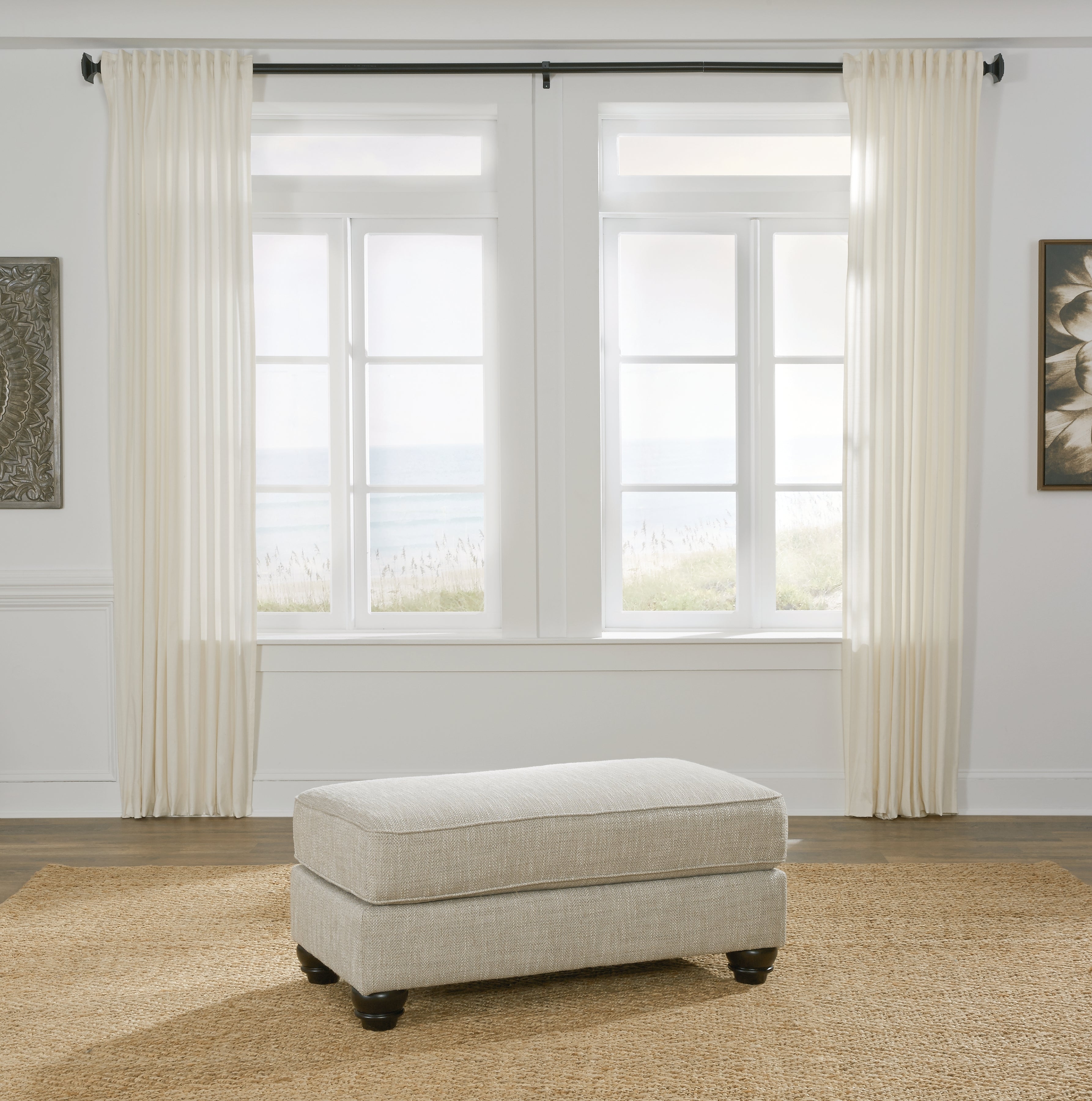 3 Brothers Decor - Ashley Furniture - Asanti Living Room - Ottoman / Fog - 1320114