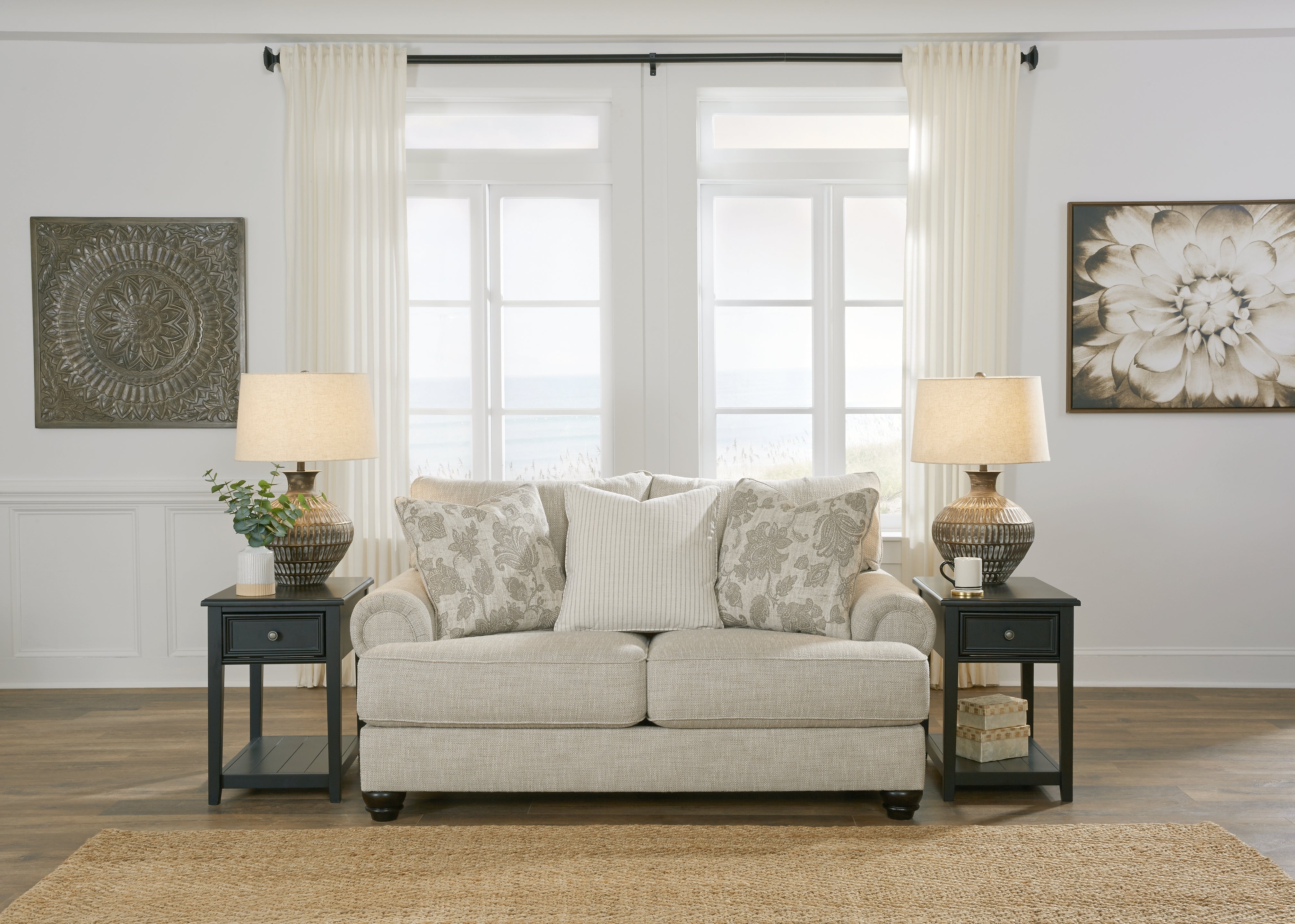 3 Brothers Decor - Ashley Furniture - Asanti Living Room - Loveseat / Fog - 1320135