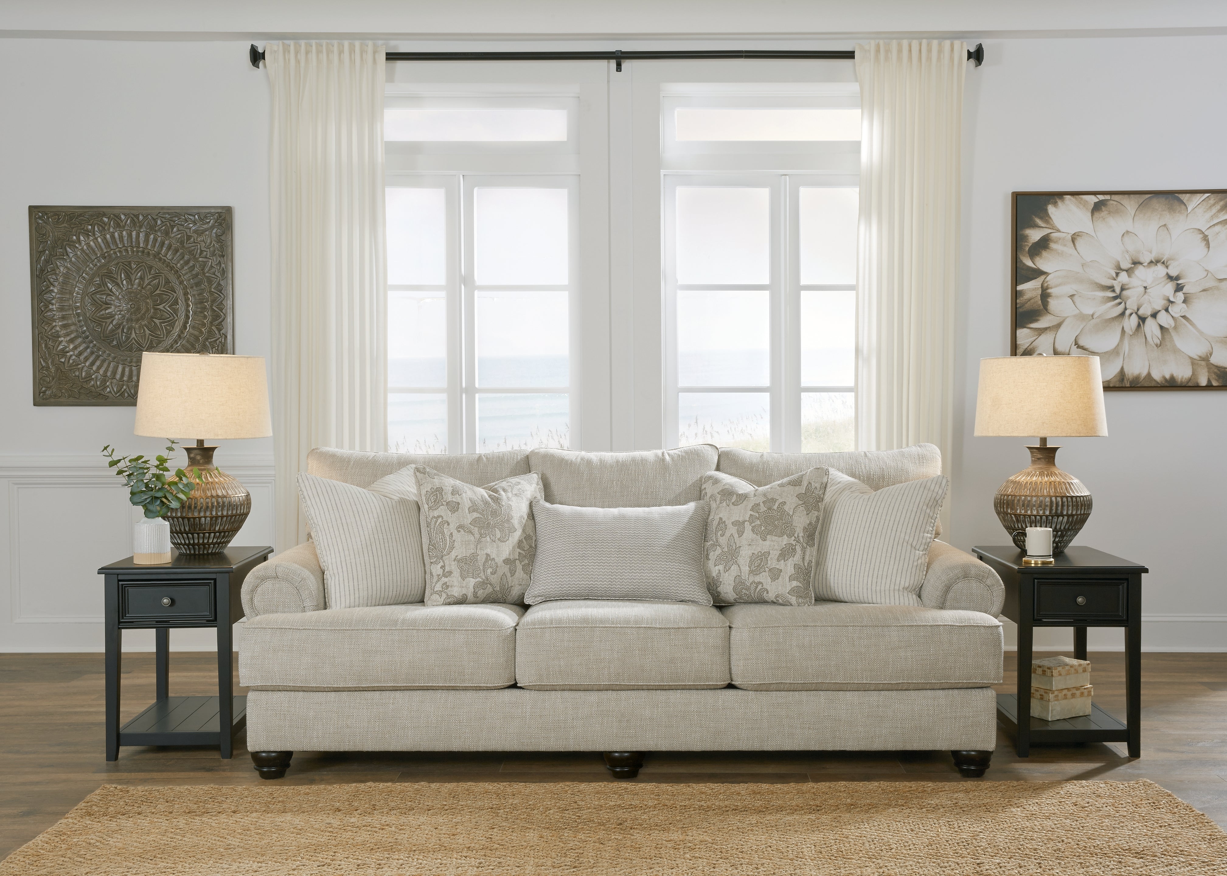 3 Brothers Decor - Ashley Furniture - Asanti Living Room - Sofa / Fog - 1320138