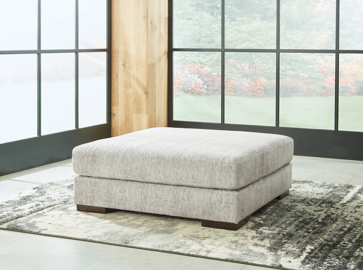 3 Brothers Decor - Ashley Furniture - Regent Park Living Room - Oversized Accent Ottoman / Pewter - 1440408