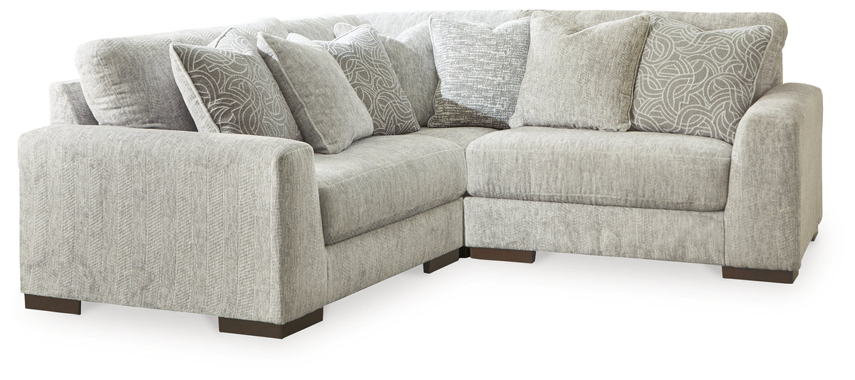 3 Brothers Decor - Ashley Furniture - Regent Park Sectional - RAF 3-Piece Sectional / Pewter - 14404S1