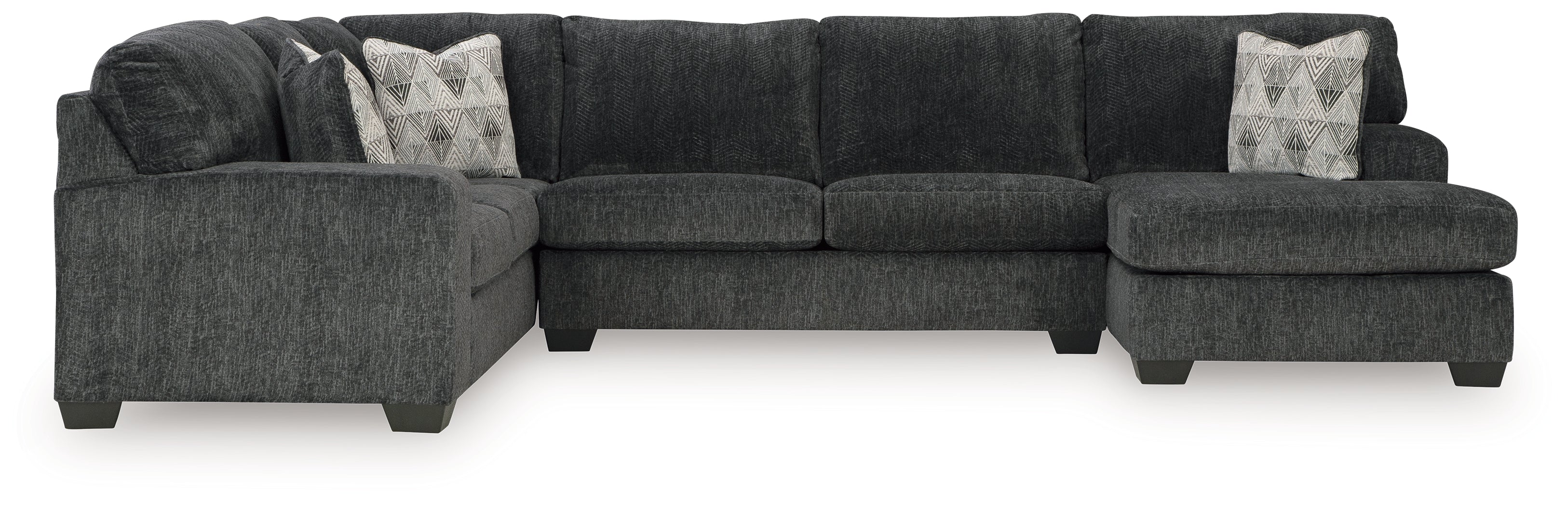 3 Brothers Decor - Ashley Furniture - Hollyview Sectional - LAF 3-Piece Sectional with Chaise / Shadow - 15205S1