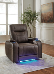 3 Brothers Decor - Ashley Furniture - Schooner Rocks Living Room - PWR Recliner/ADJ Headrest / Umber - 1610413