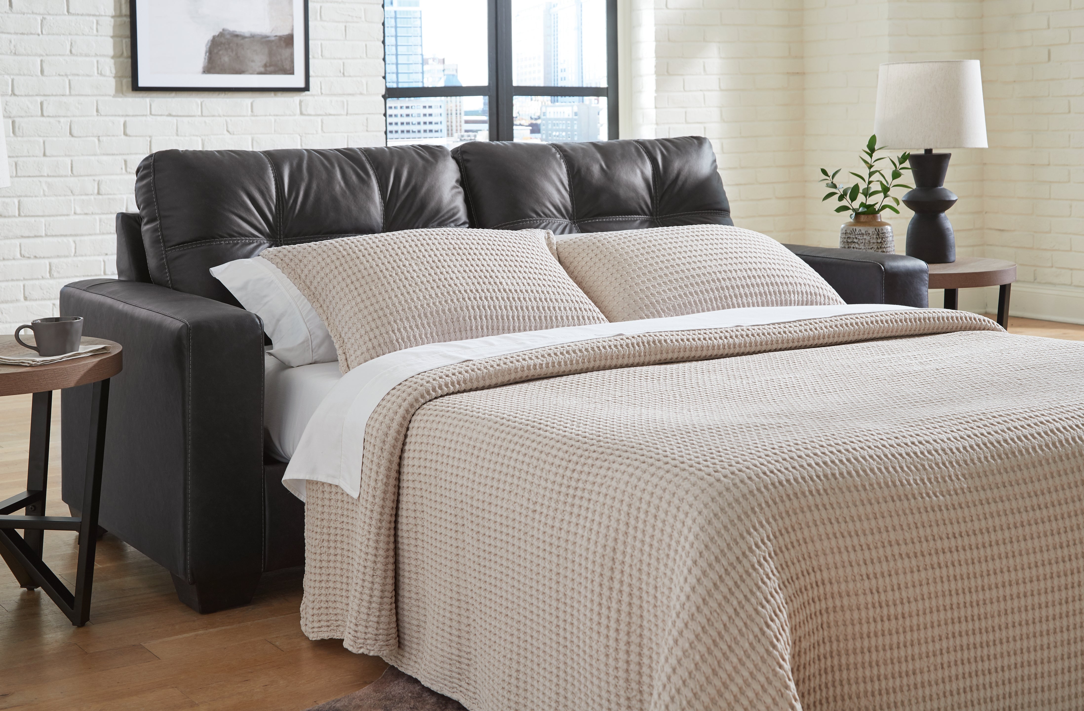 3 Brothers Decor - Ashley Furniture - Barlin Mills Living Room - Queen Sofa Sleeper / Carbon - 1700439