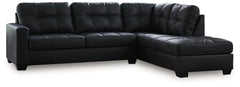 3 Brothers Decor - Ashley Furniture - Barlin Mills Sectional - LAF 2-Piece Sectional with Chaise / Carbon - 17004S2