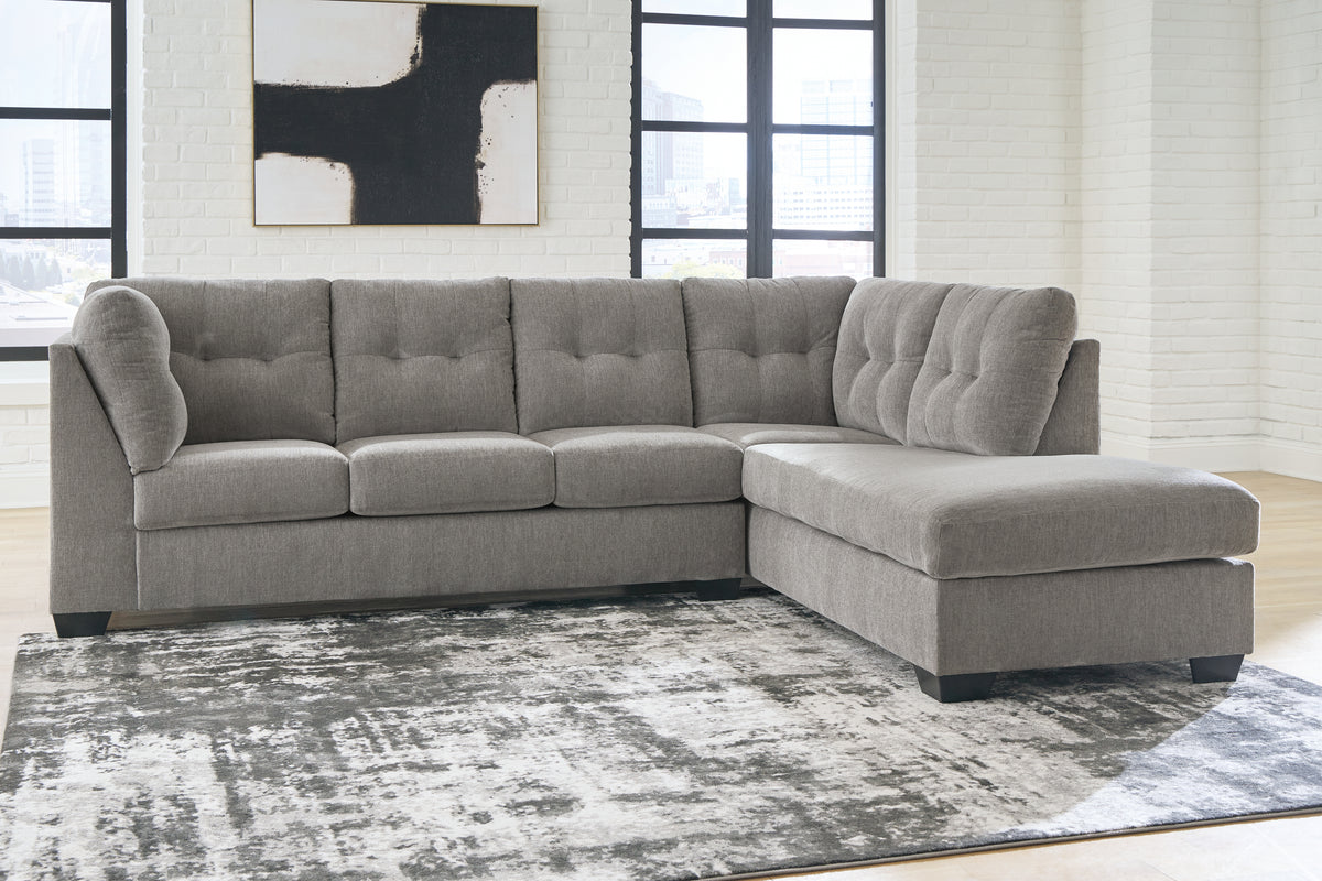 3 Brothers Decor - Ashley Furniture - Lanelly Sectional - LAF 2-Piece Sectional with Chaise / Alloy - 17504S1