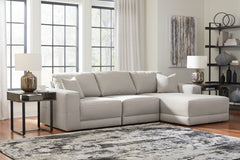 3 Brothers Decor - Ashley Furniture - Next-Gen Gaucho Sectional - RAF 3-Piece Sectional Sofa with Chaise / Gray - 18304S2