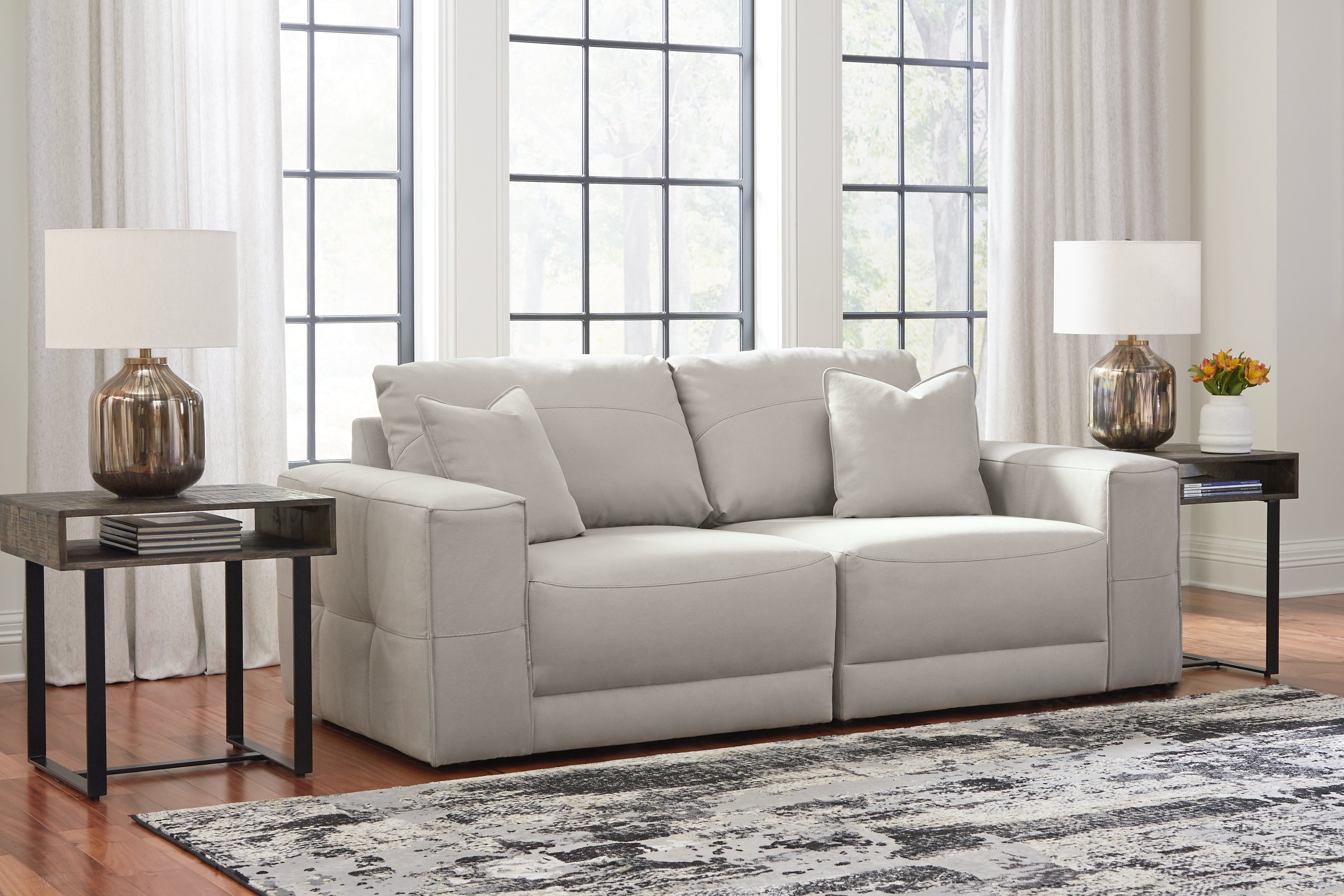 3 Brothers Decor - Ashley Furniture - Next-Gen Gaucho Sectional - RAF 2-Piece Sectional Loveseat / Gray - 18304S3