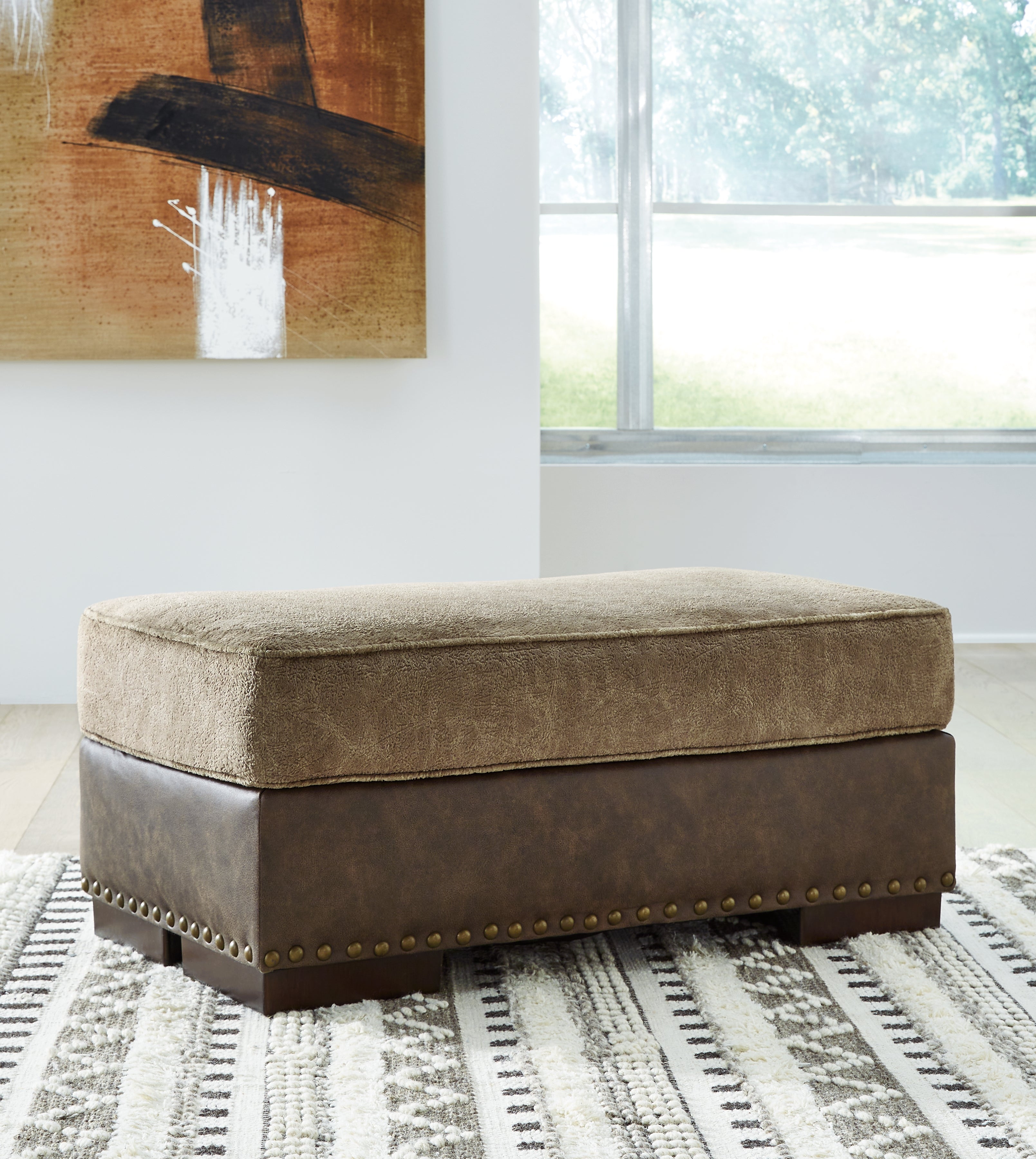 3 Brothers Decor - Ashley Furniture - Alesbury Living Room - Ottoman / Chocolate - 1870414