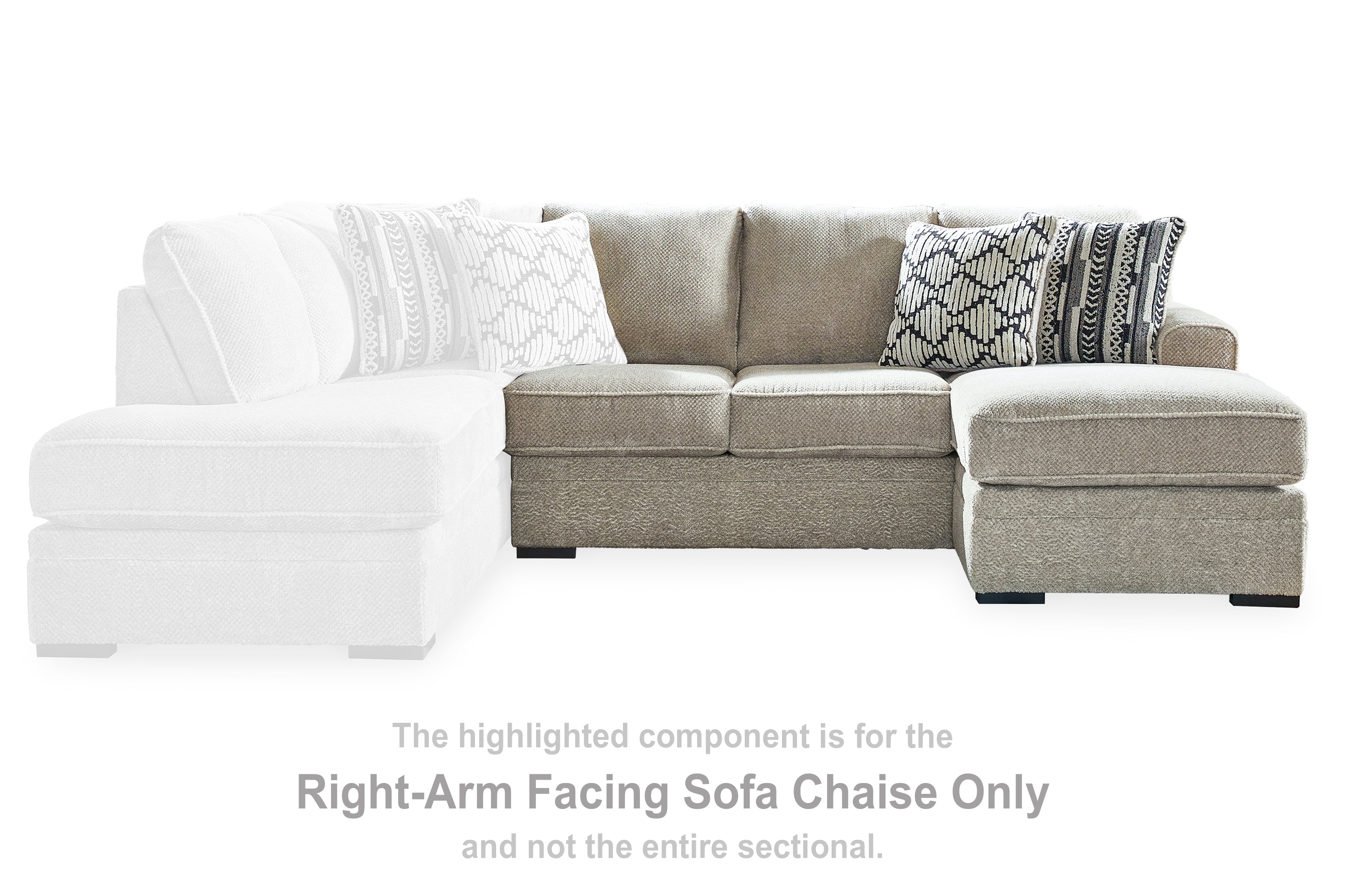 3 Brothers Decor - Ashley Furniture - Calnita Sectional - RAF Sofa Chaise / Sisal - 2050203