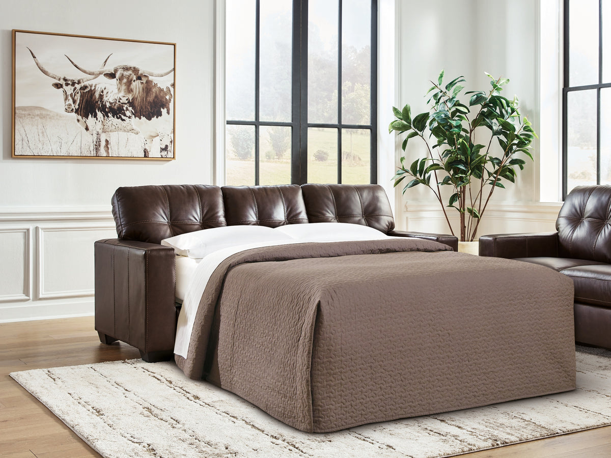 3 Brothers Decor - Ashley Furniture - Santorine Living Room - Queen Sofa Sleeper / Dark Brown - 2170639