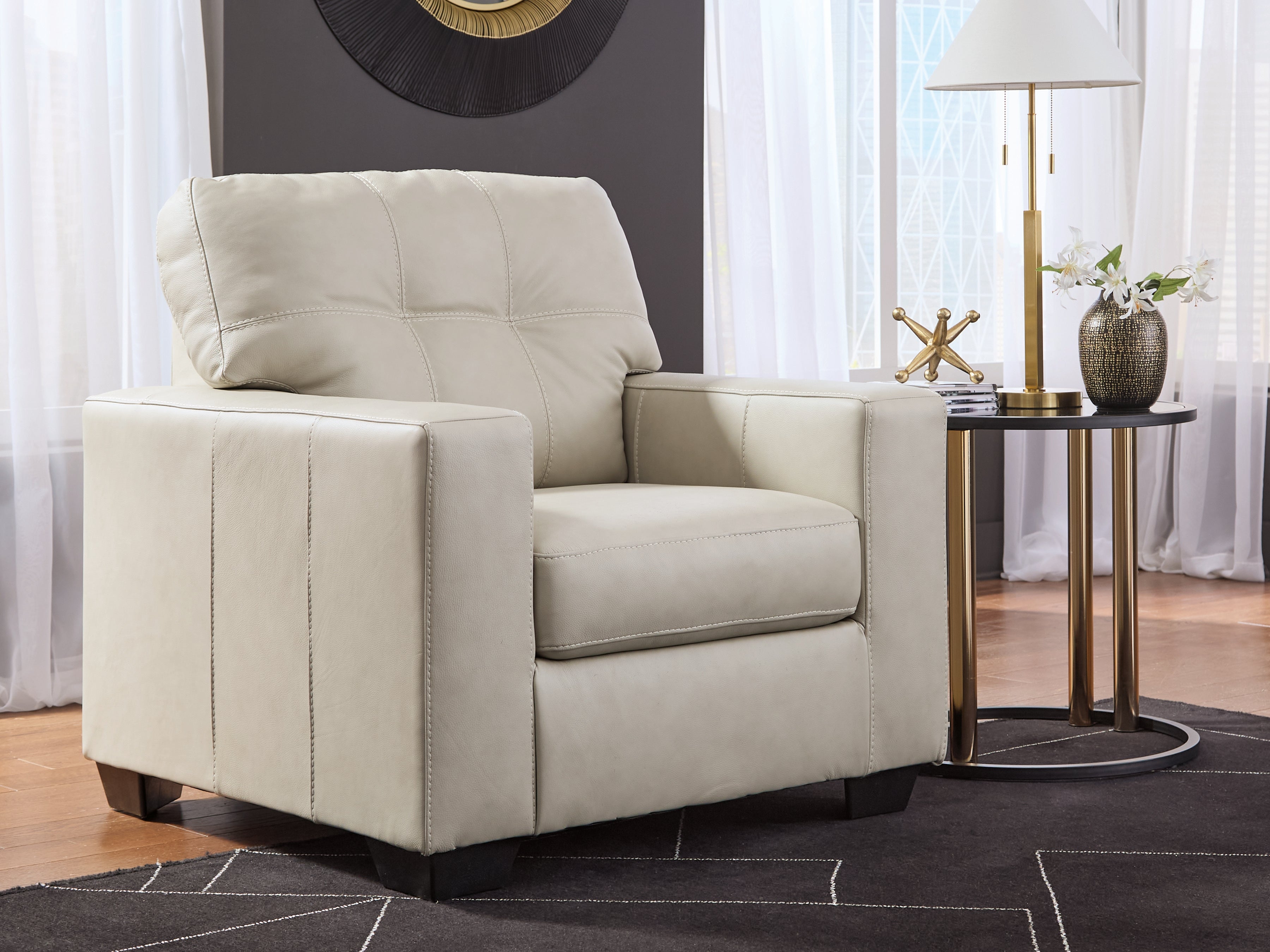 3 Brothers Decor - Ashley Furniture - Santorine Living Room - Chair / Bone - 2170820