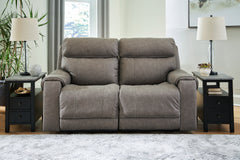 3 Brothers Decor - Ashley Furniture - Starbot Sectional - 2-Piece Power Reclining Sectional Loveseat / Fossil - 23501S1