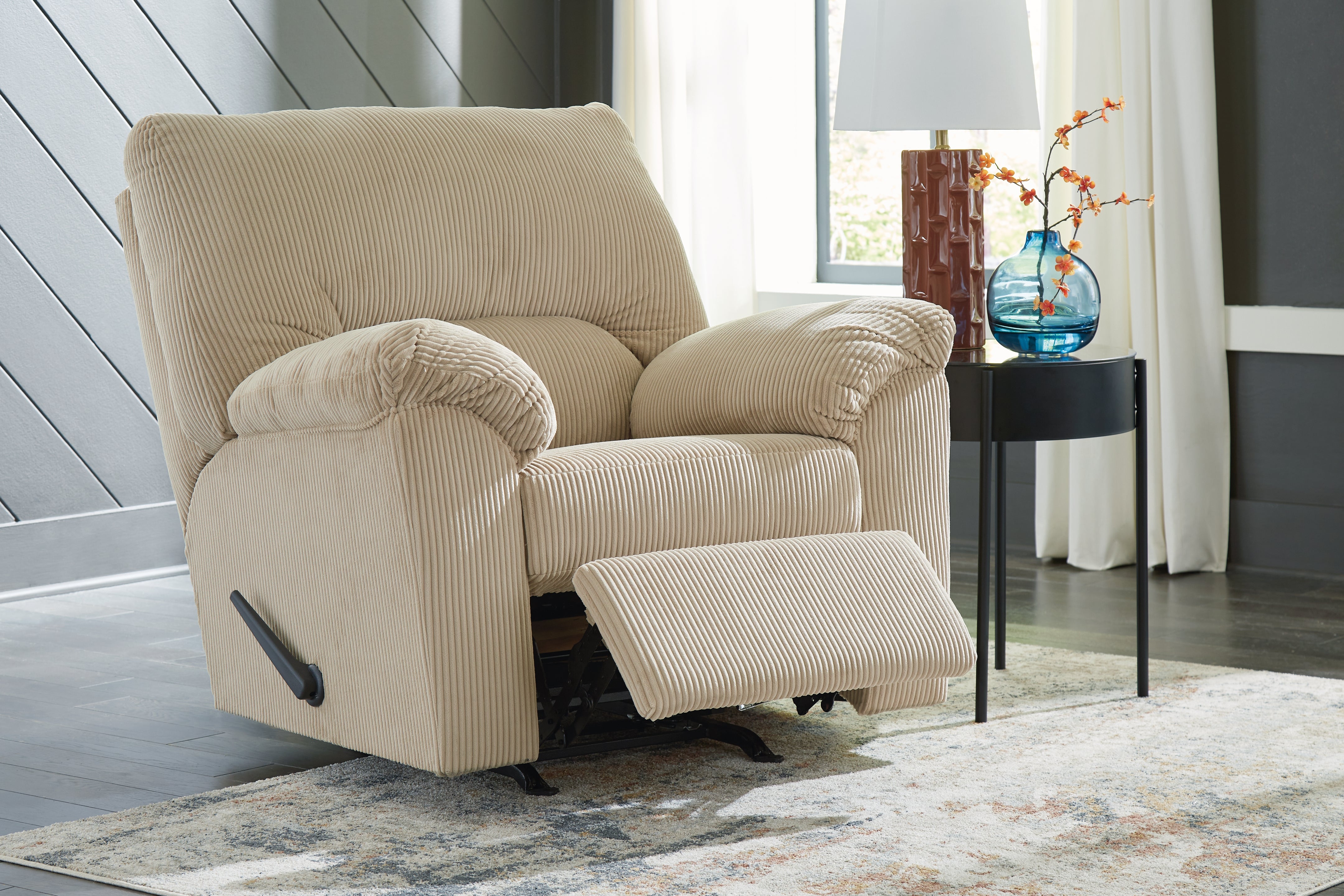 3 Brothers Decor - Ashley Furniture - SimpleJoy Living Room - Rocker Recliner / Sand - 2420325