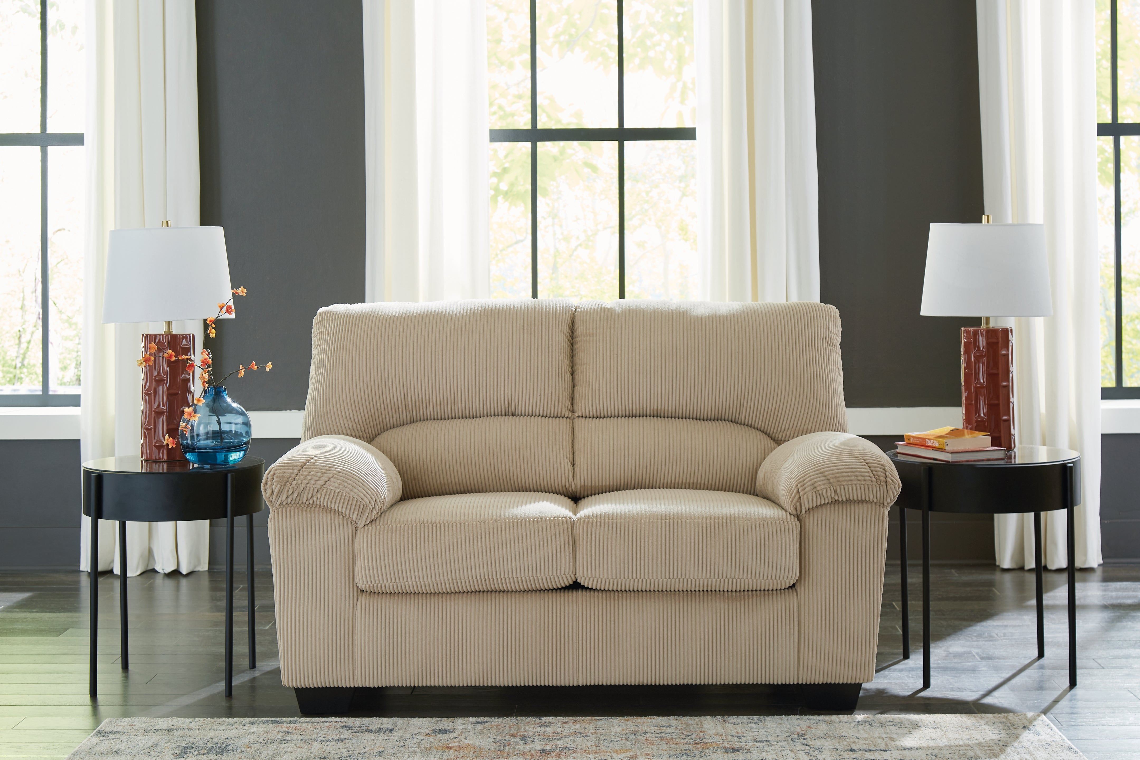 3 Brothers Decor - Ashley Furniture - SimpleJoy Living Room - Loveseat / Sand - 2420335