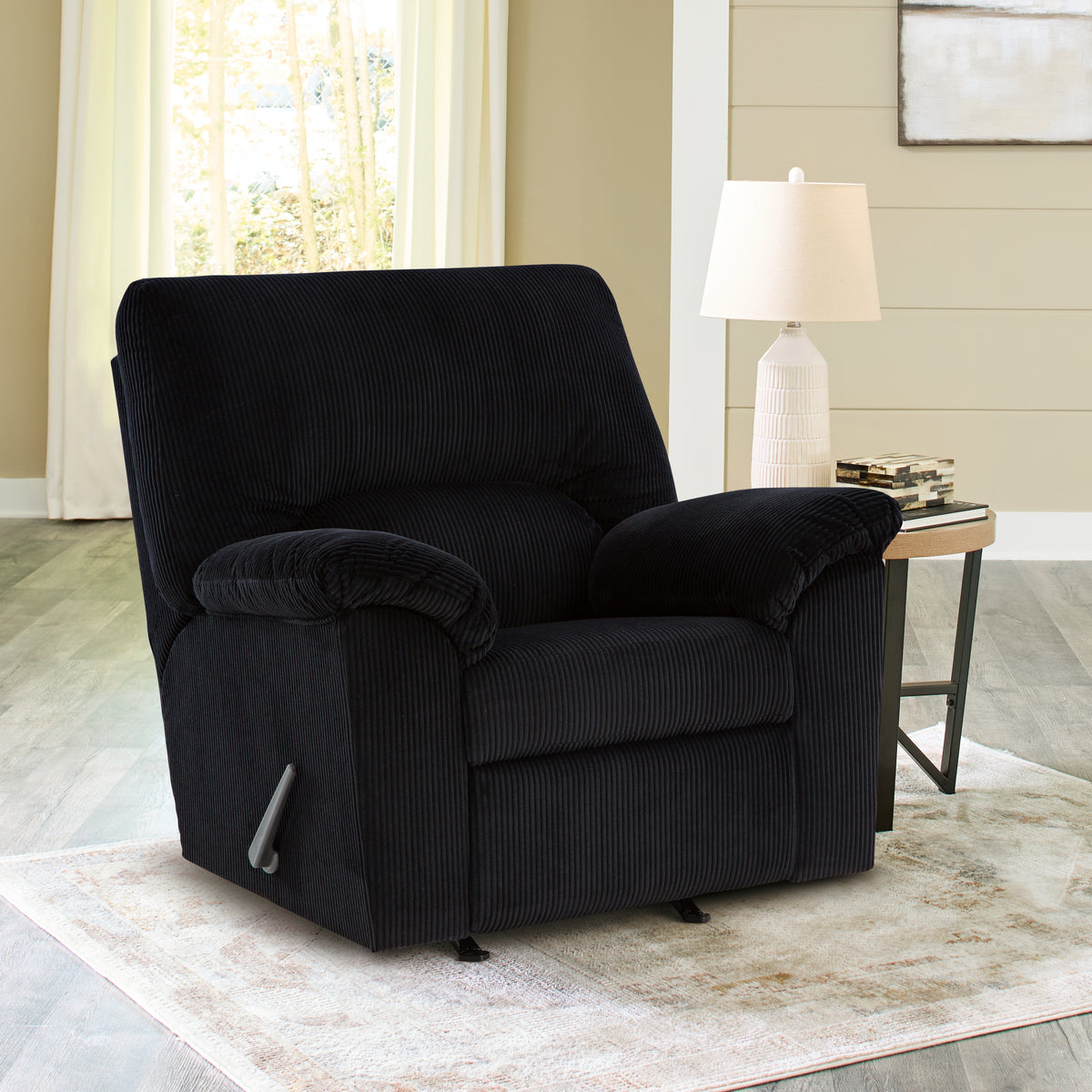 3 Brothers Decor - Ashley Furniture - SimpleJoy Living Room - Rocker Recliner / Onyx - 2420425