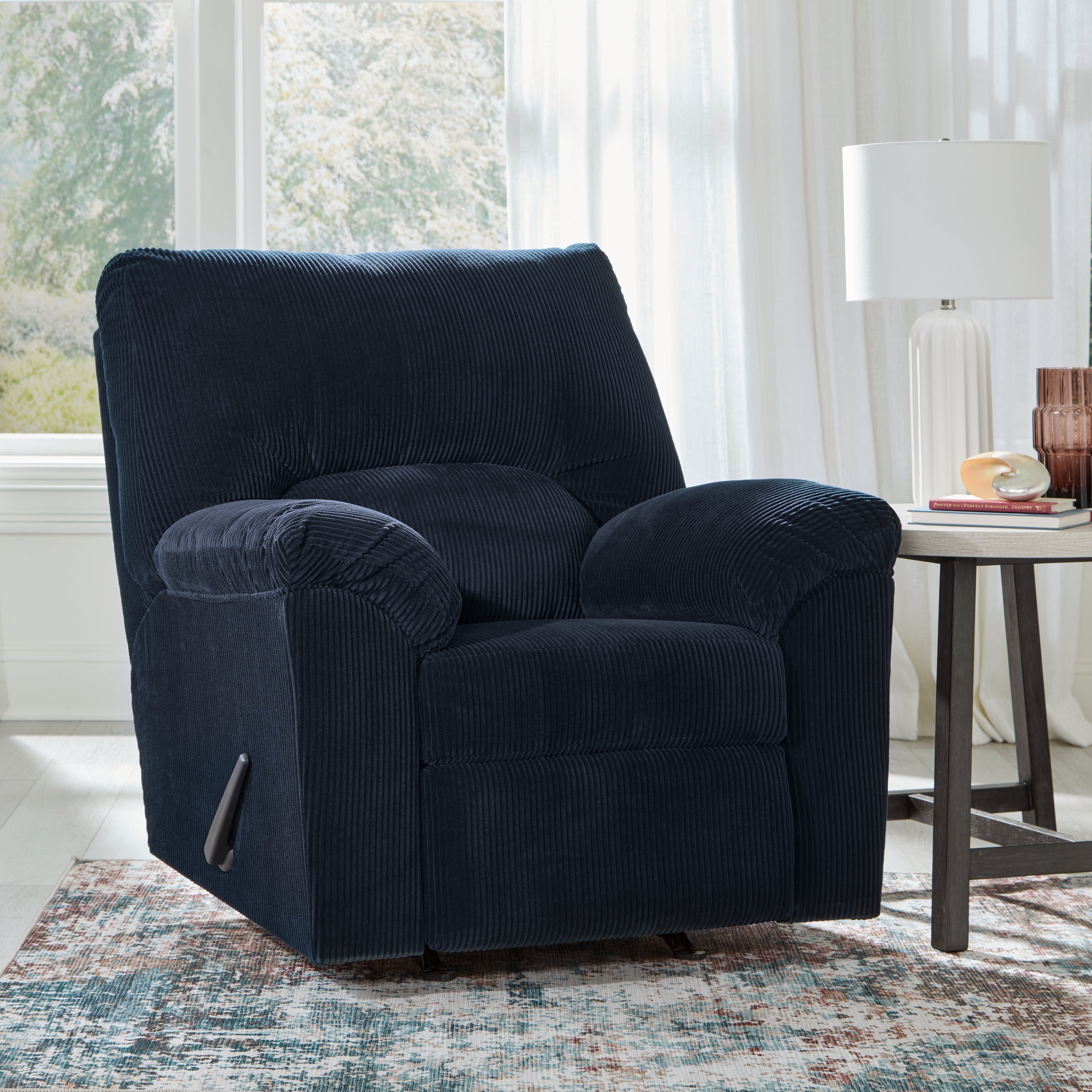 3 Brothers Decor - Ashley Furniture - SimpleJoy Living Room - Rocker Recliner / Navy - 2420525