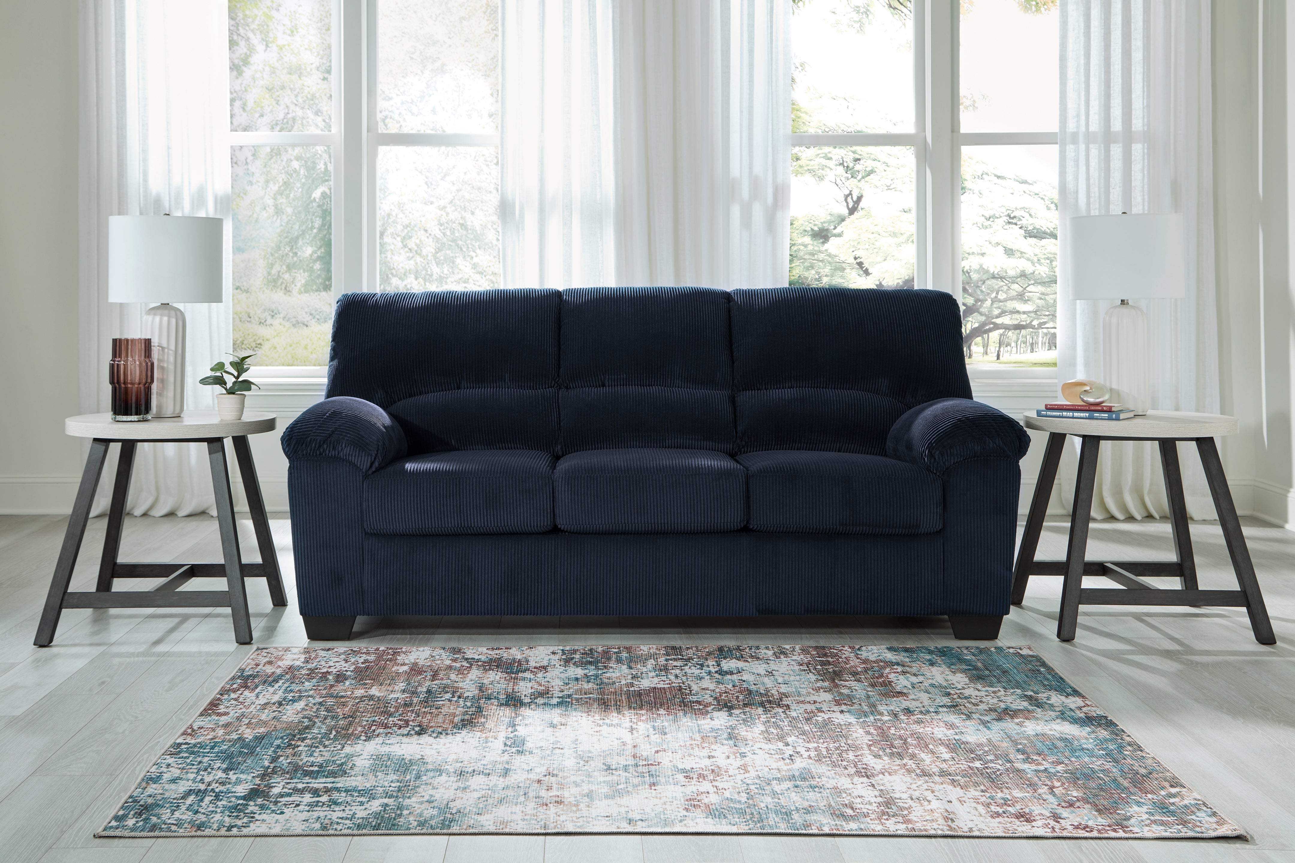 3 Brothers Decor - Ashley Furniture - SimpleJoy Living Room - Sofa / Navy - 2420538