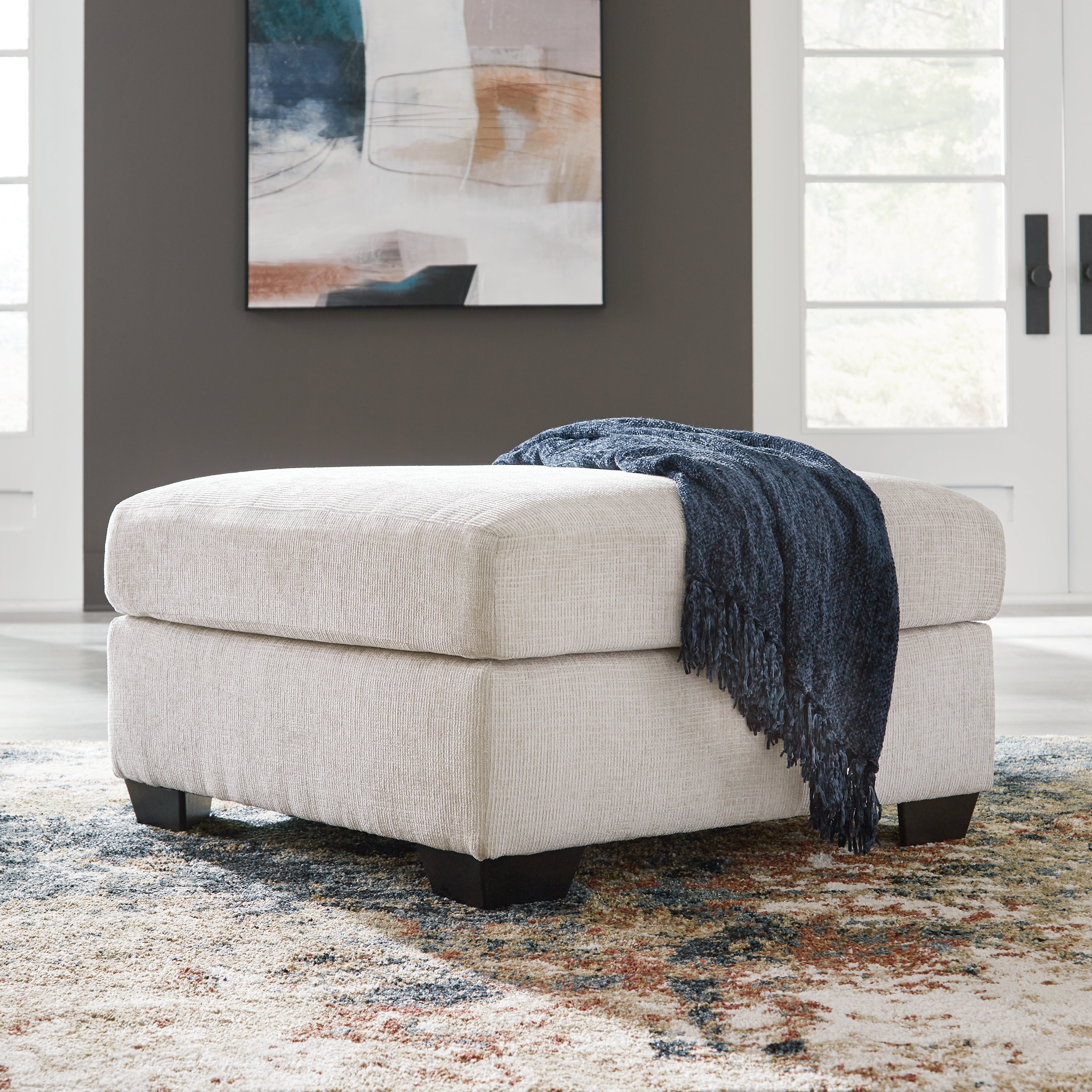 3 Brothers Decor - Ashley Furniture - Aviemore Living Room - Oversized Accent Ottoman / Stone - 2430508