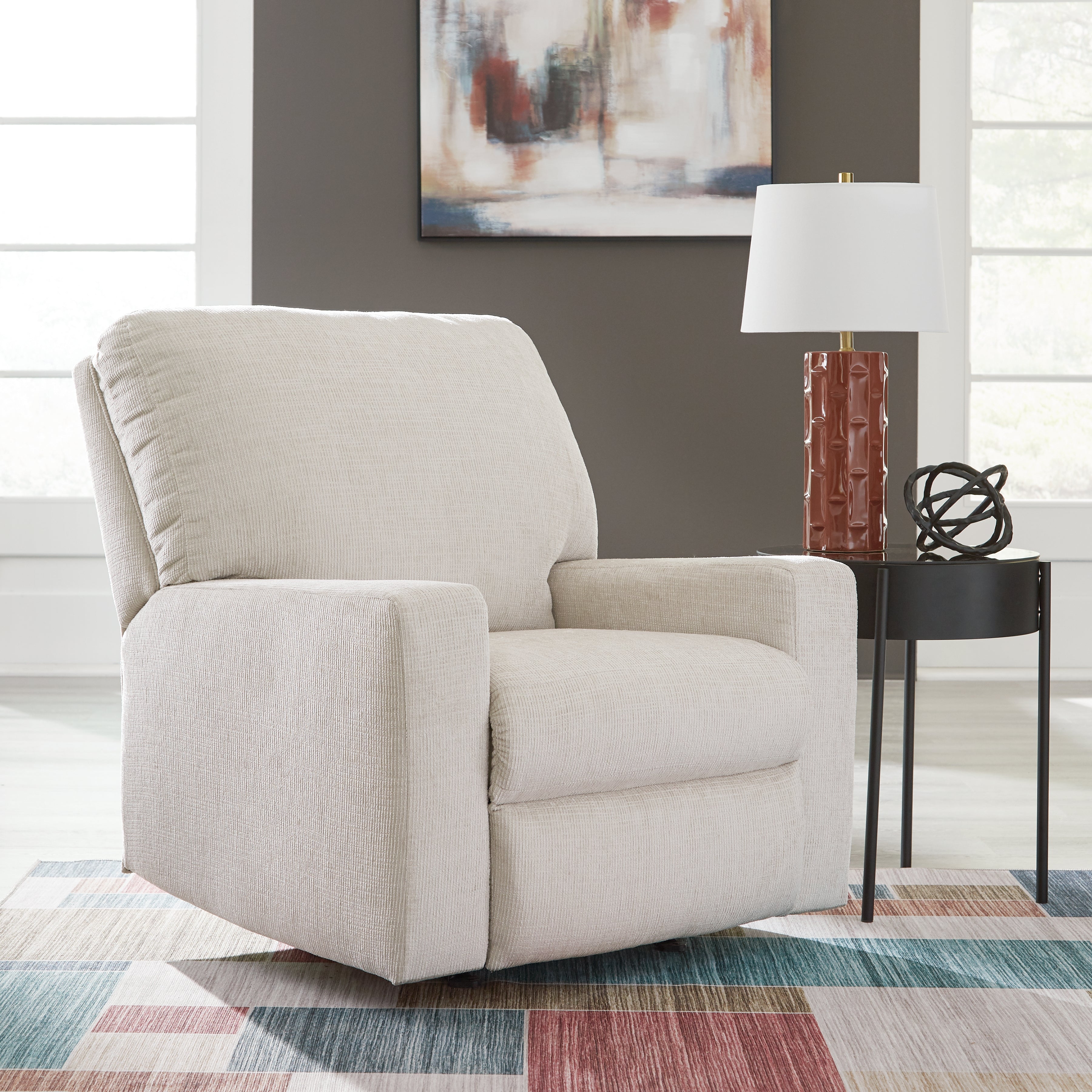 3 Brothers Decor - Ashley Furniture - Aviemore Living Room - Rocker Recliner / Stone - 2430525