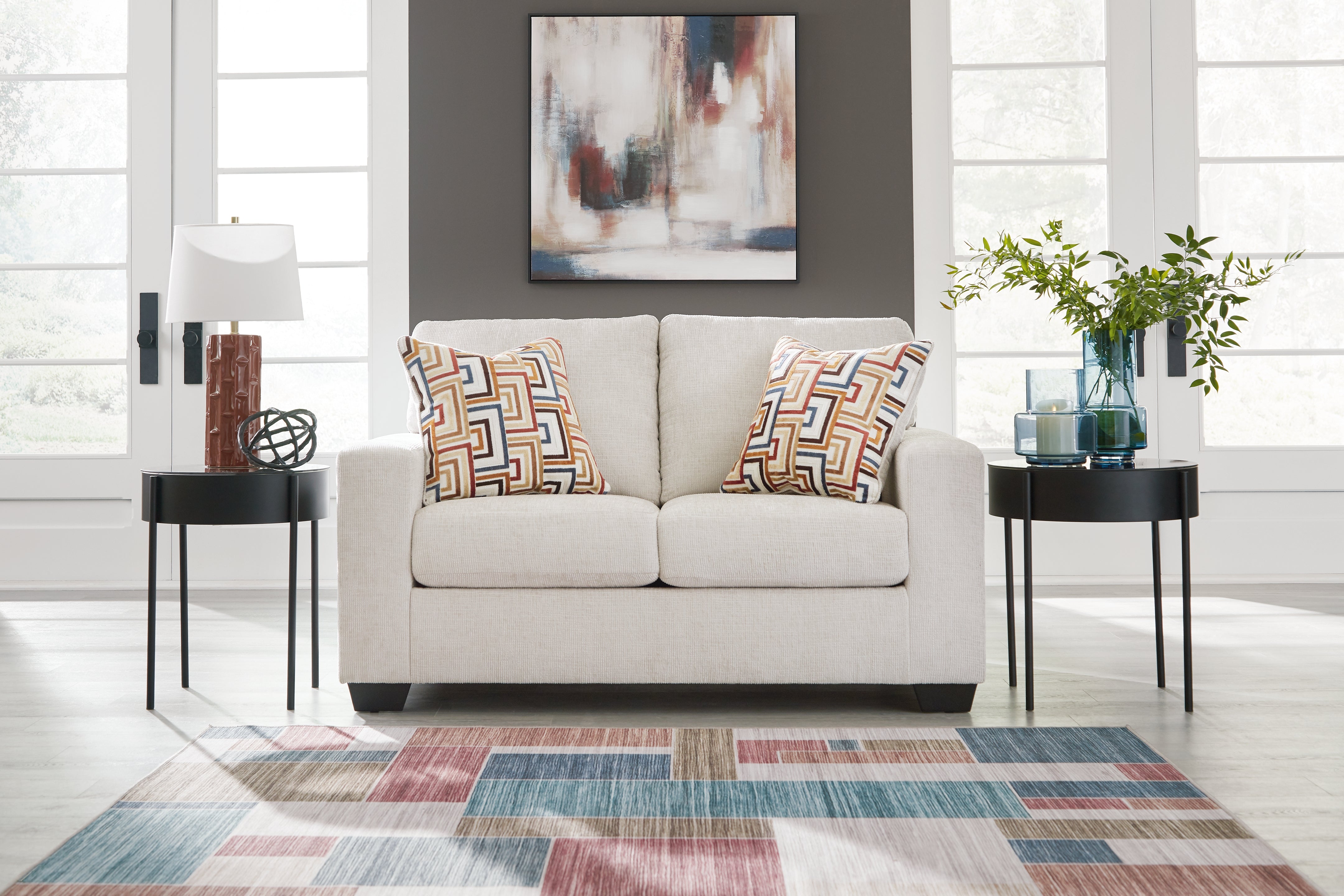 3 Brothers Decor - Ashley Furniture - Aviemore Living Room - Loveseat / Stone - 2430535